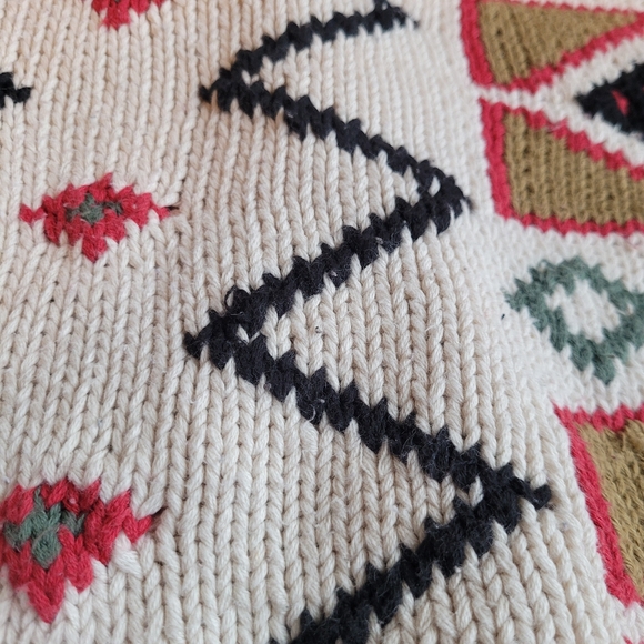 Vintage Navajo Pattern Men's Cotton Crew Neck Sweater Medium - Picture 8 of 11